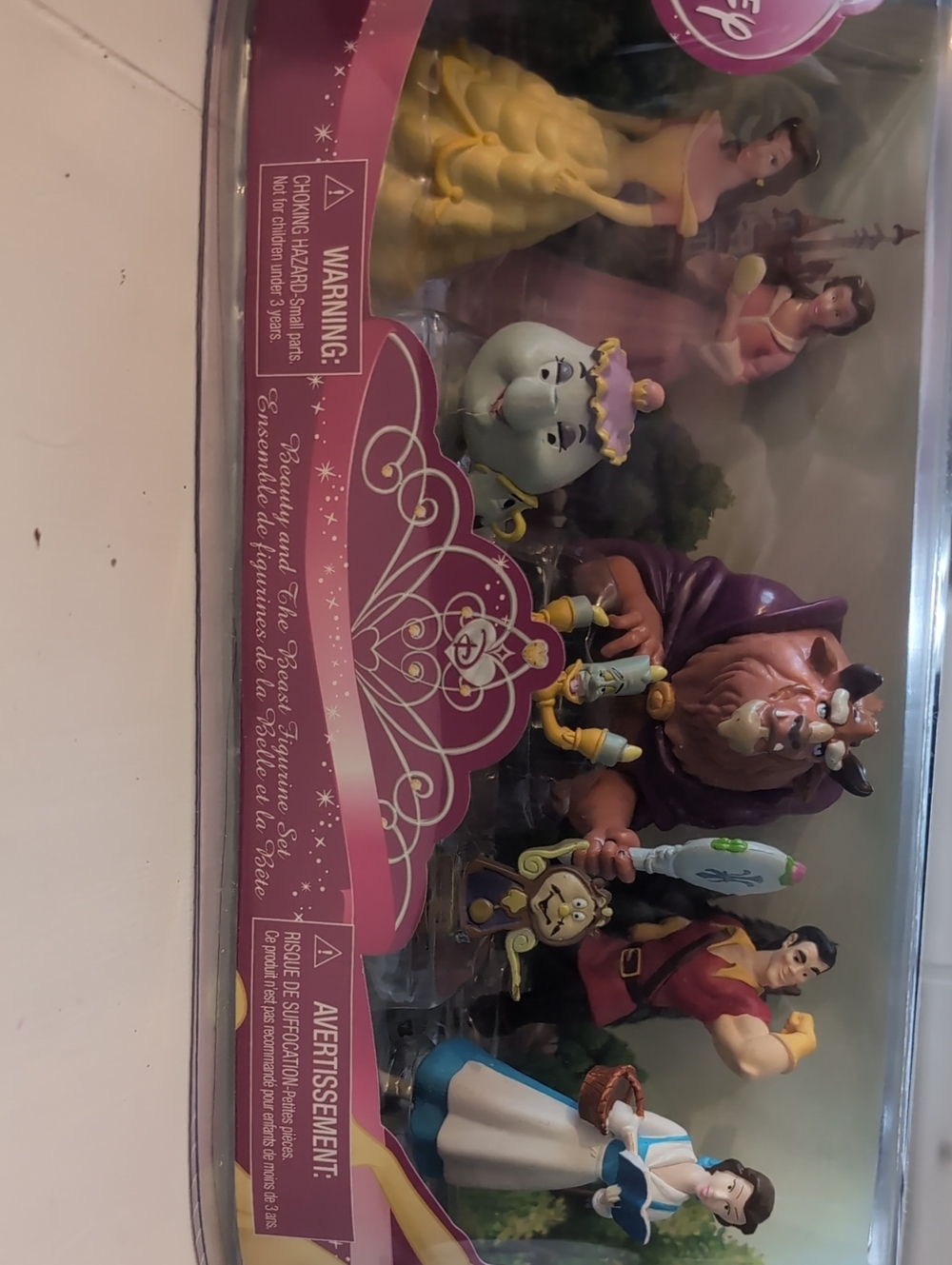 Disney Beauty and the Beast Figurine Playset - Pink, Yellow, Purple, Blue